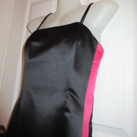 Gunne Sax Trumpet Dress Mermaid Gown Rose Red Black 5/6 Jessica McClintock Bows - Picture 10 of 16